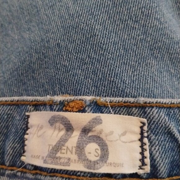 Free People We The Free Vixen Cigarette Jeans Straight Leg Vtg Indigo‎ Denim - Picture 7 of 8